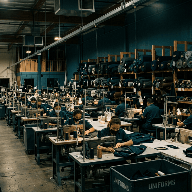 Shaza Uniforms manufacturing facility